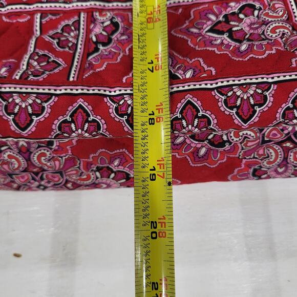 Vera Bradley Frankly Scarlet Tic Tac Toe Small Tote Toggle Closure Retired - Picture 4 of 10